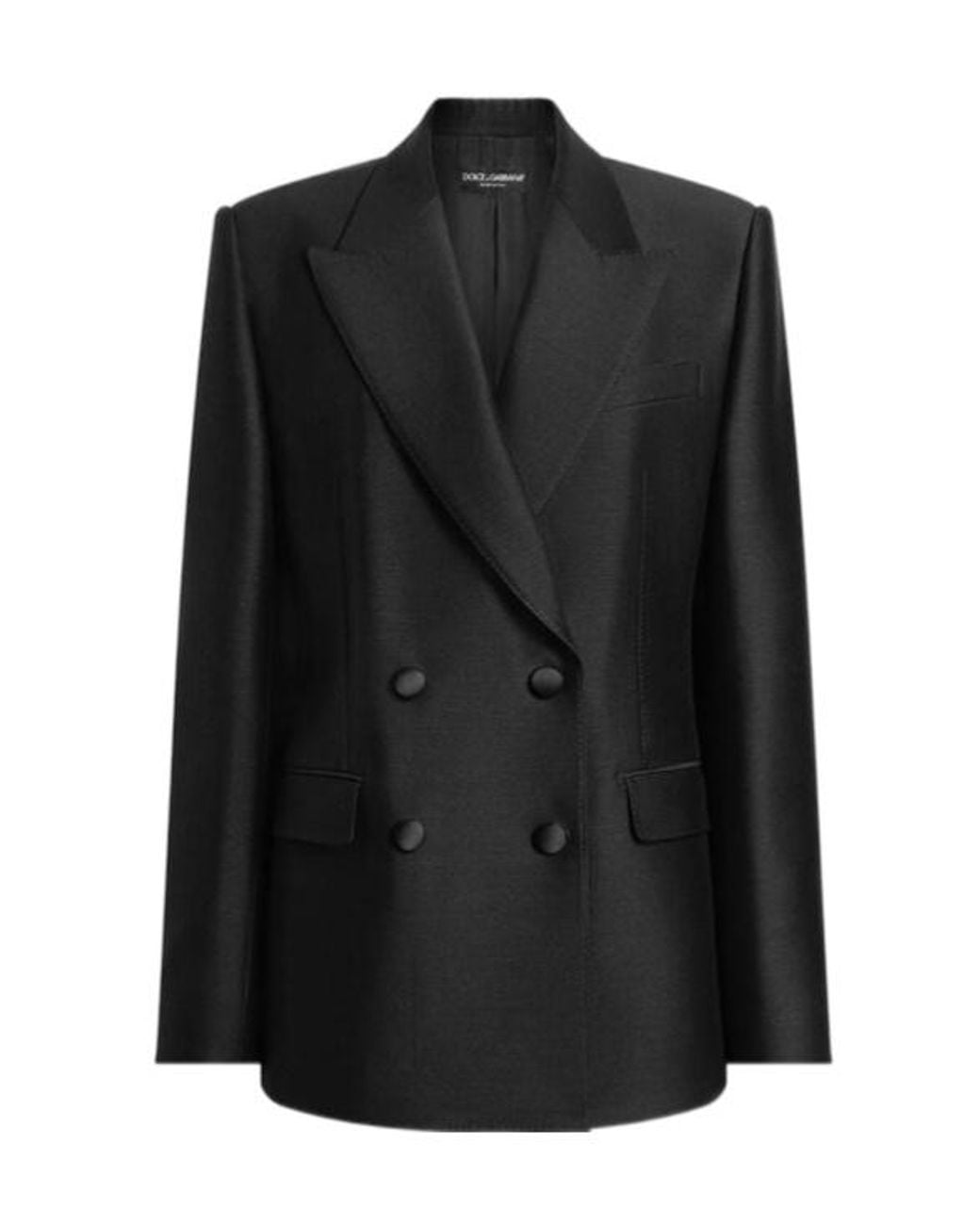 Dolce & Gabbana Black Double Breasted Long Sleeved Blazer