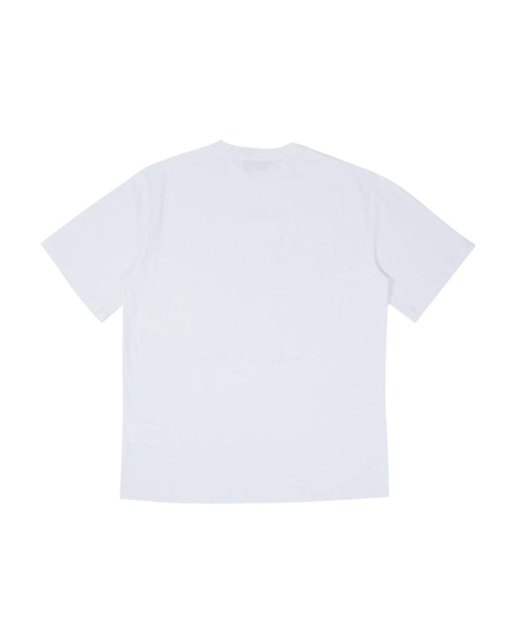 MSGM White Printed Short-Sleeved T-Shirt