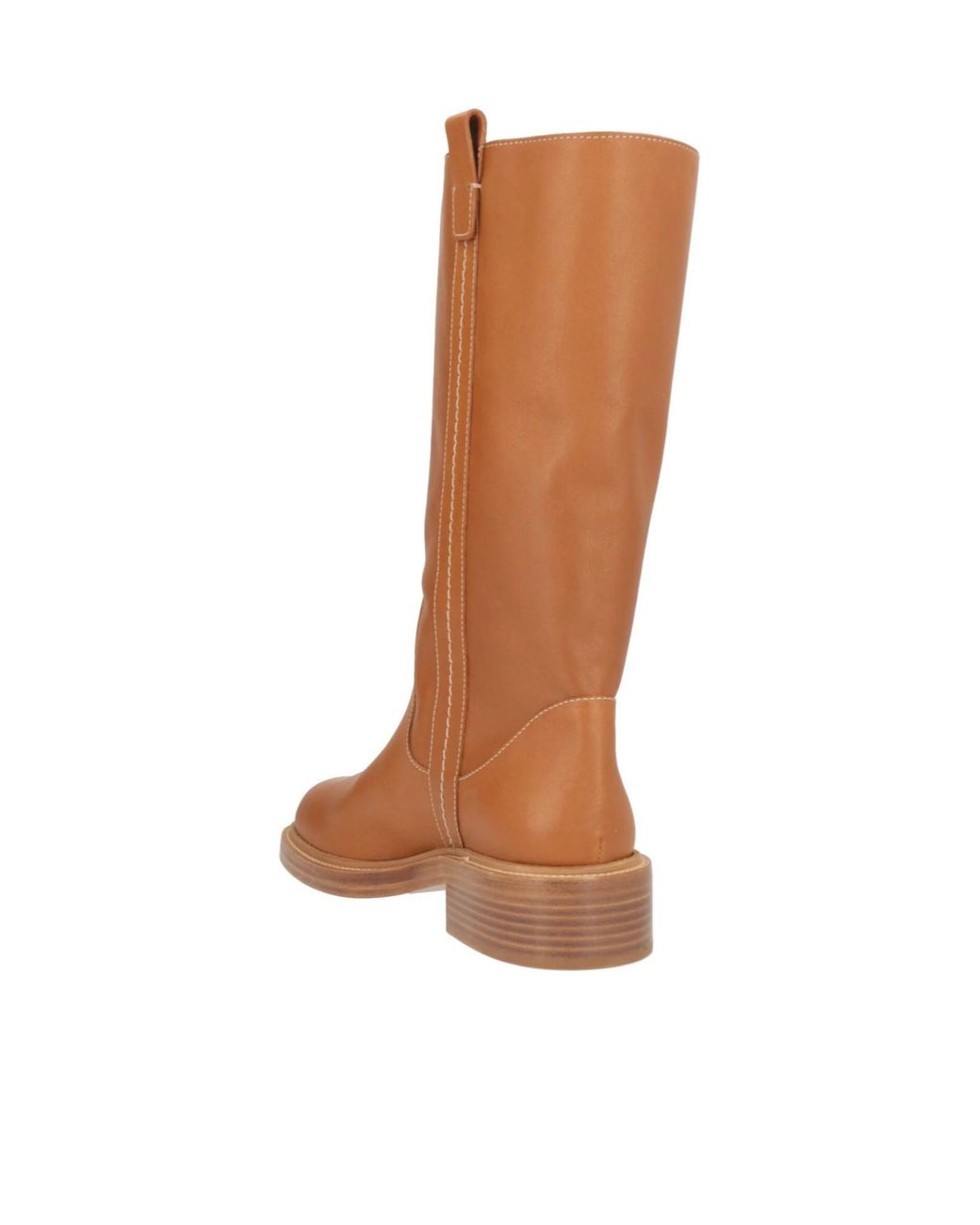 Chloé Brown Simple Leather Boots