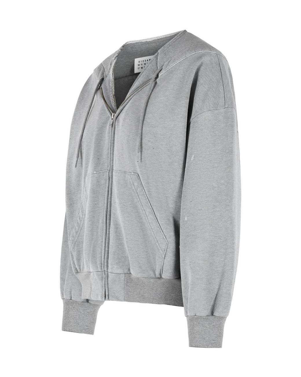 MM6 by Maison Margiela Gray Distressed Drawstring Jacket
