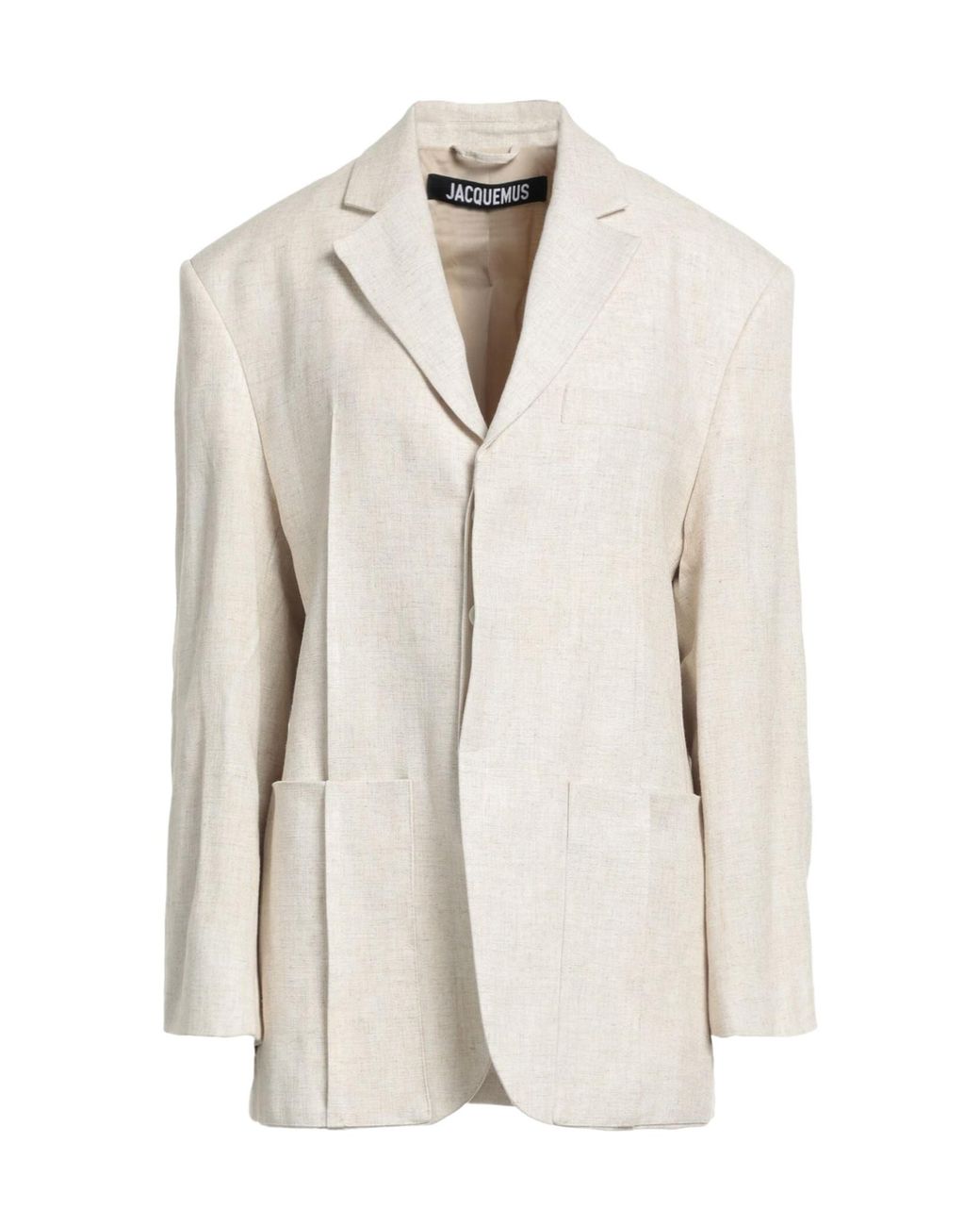 Jacquemus White V-Neck Suit Jacket