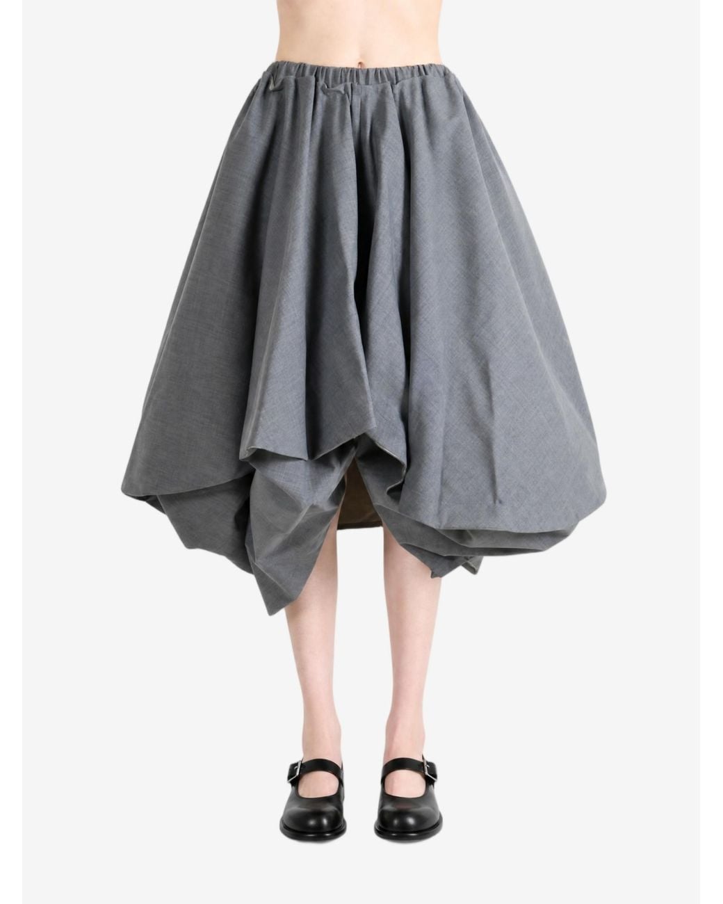 Comme des Garçons Gray Asymmetrical Skirt