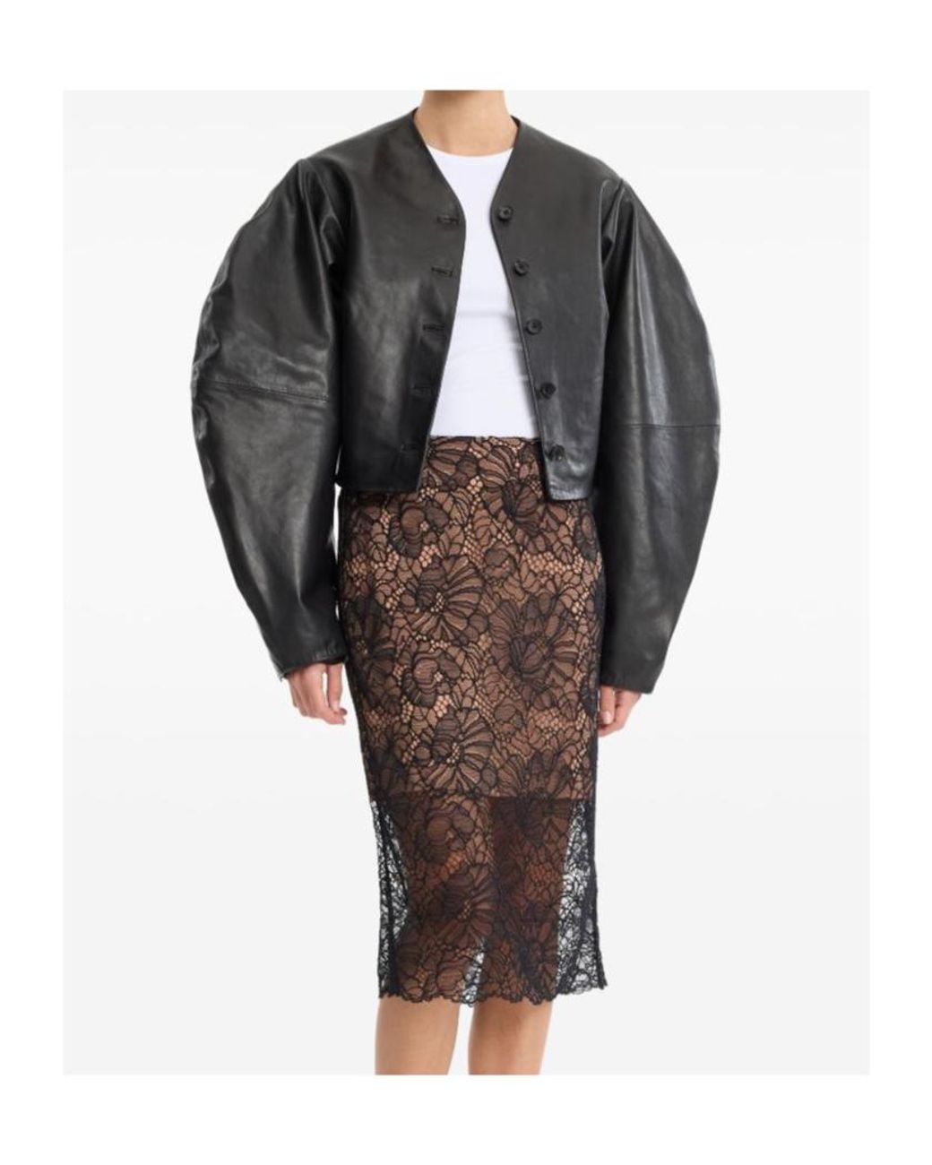 ROTATE BIRGER CHRISTENSEN Black Leather Jacket