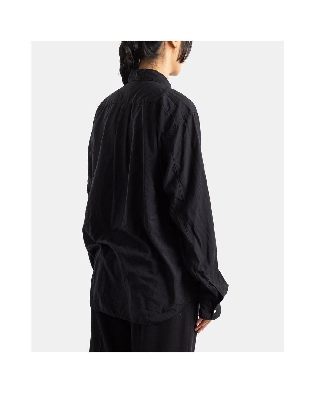 Comme des Garçons Black Comme Des Garçons Asymmetric Ruffle Shirt