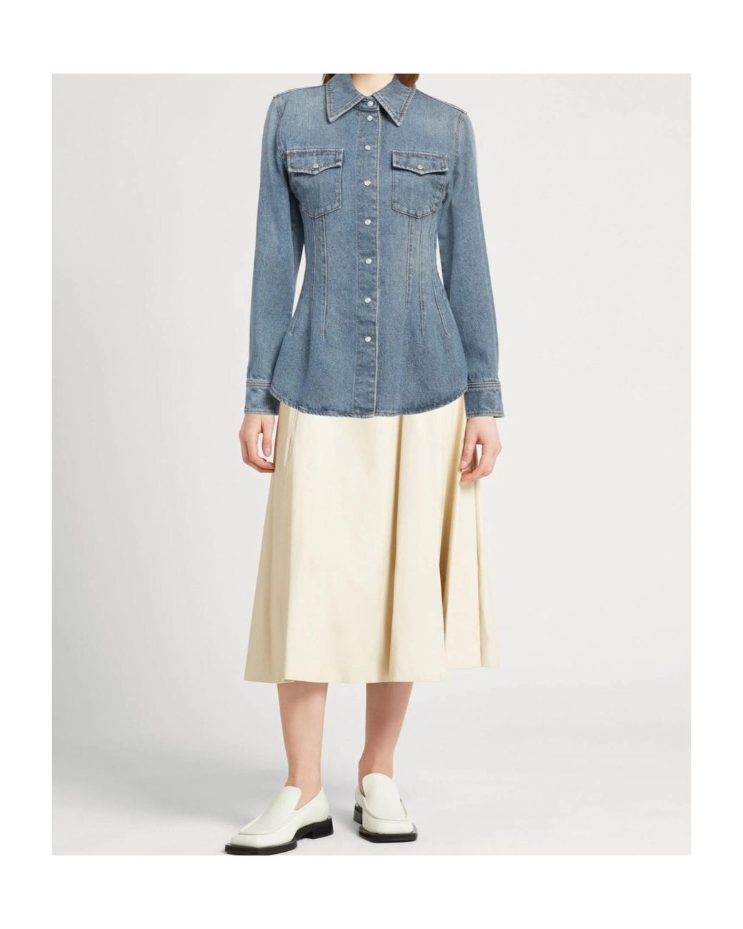 Chloé Blue Denim Long Sleeve Shirt