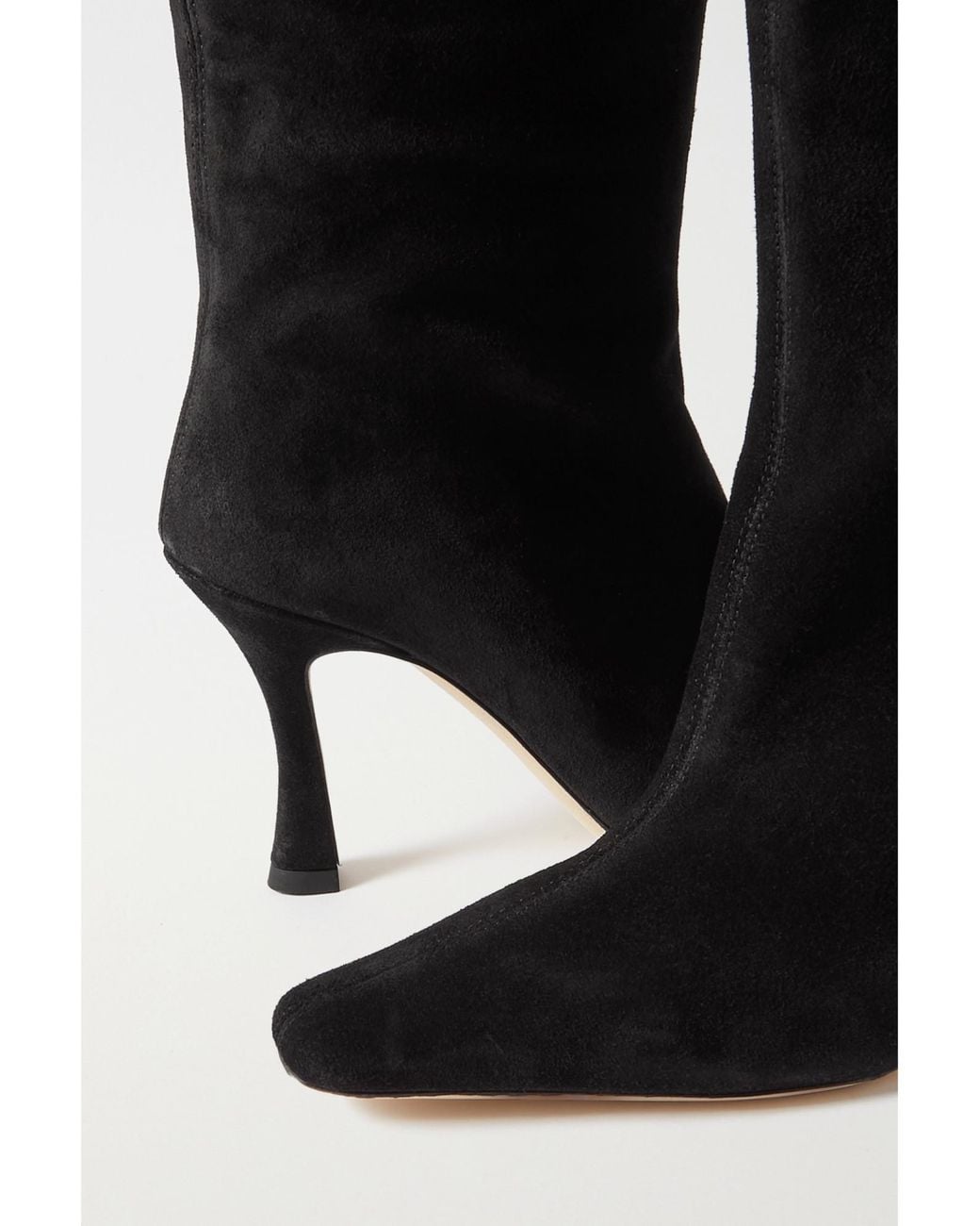 Staud Black Suede Over-The-Knee Boots