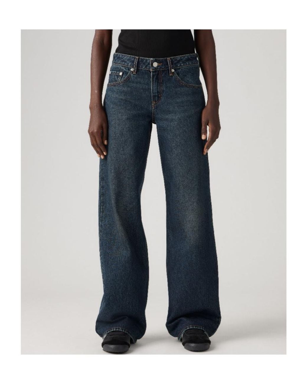 Levi's Blue Faded Wide-Leg Jeans