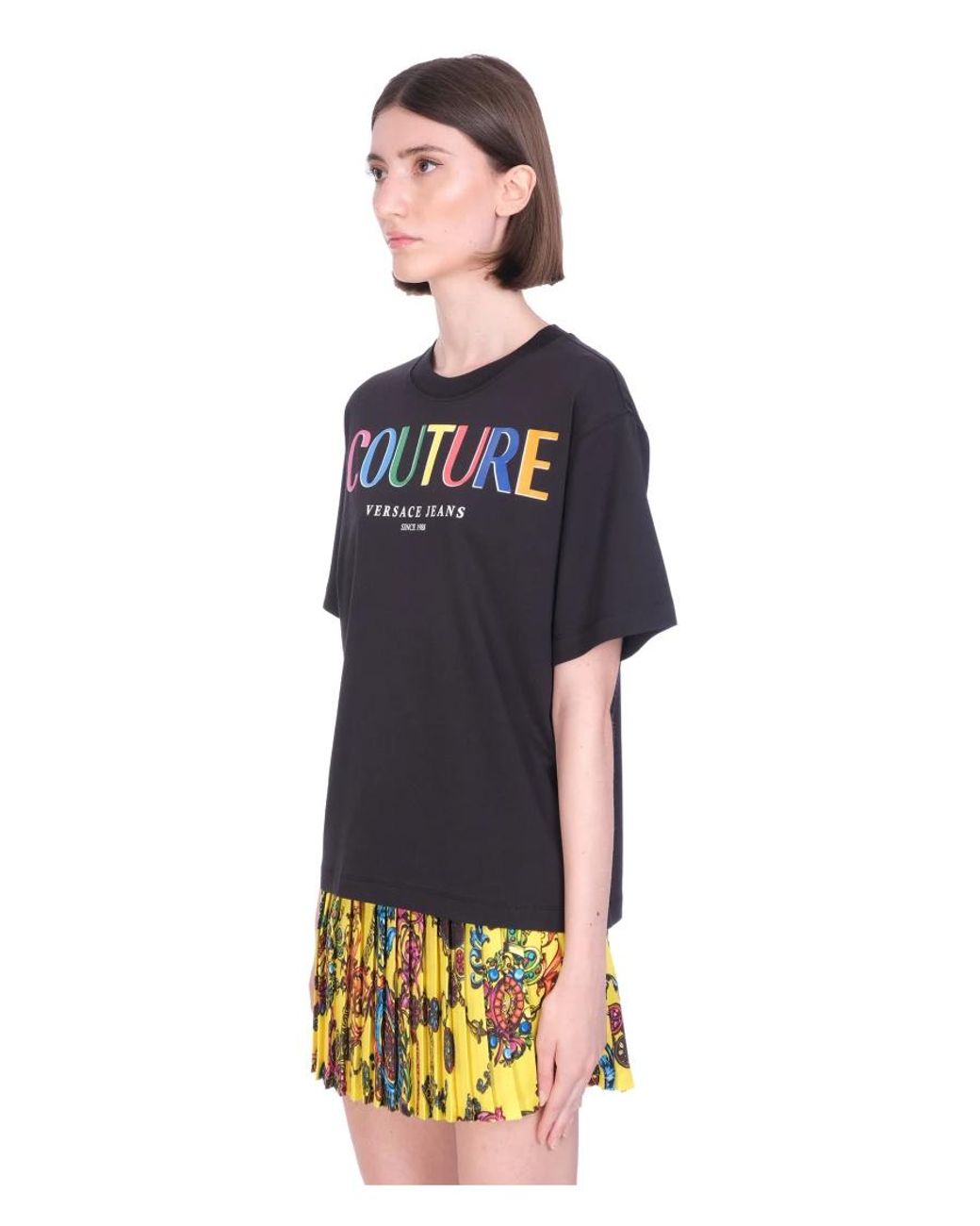 Versace Jeans Black Couture Logo Print T-Shirt