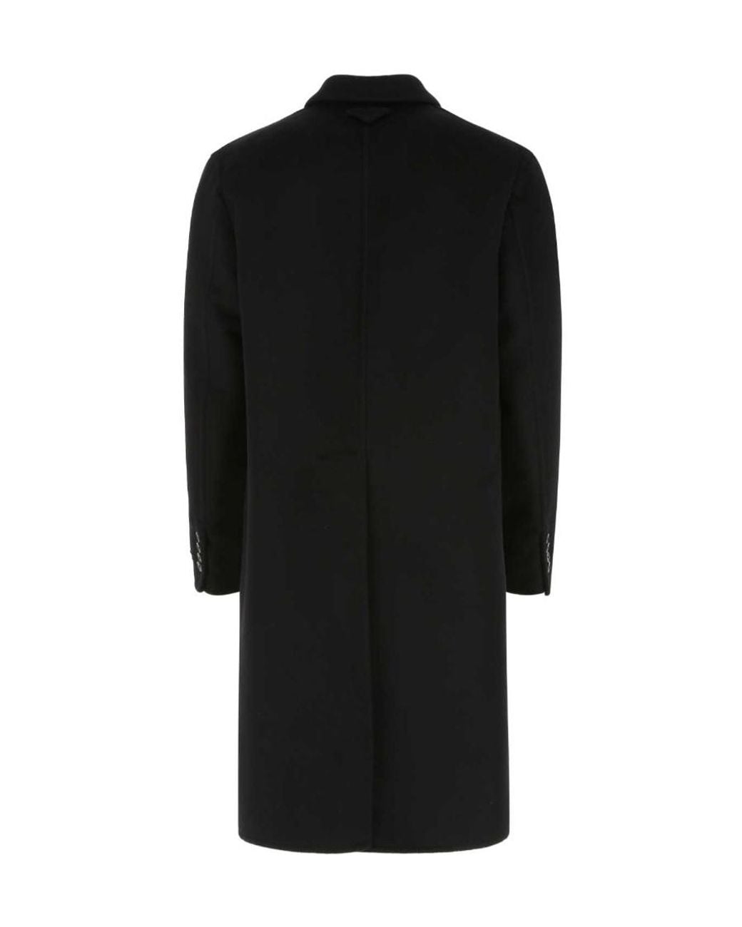 Prada Black Single Breasted Long Sleeved Coat for men