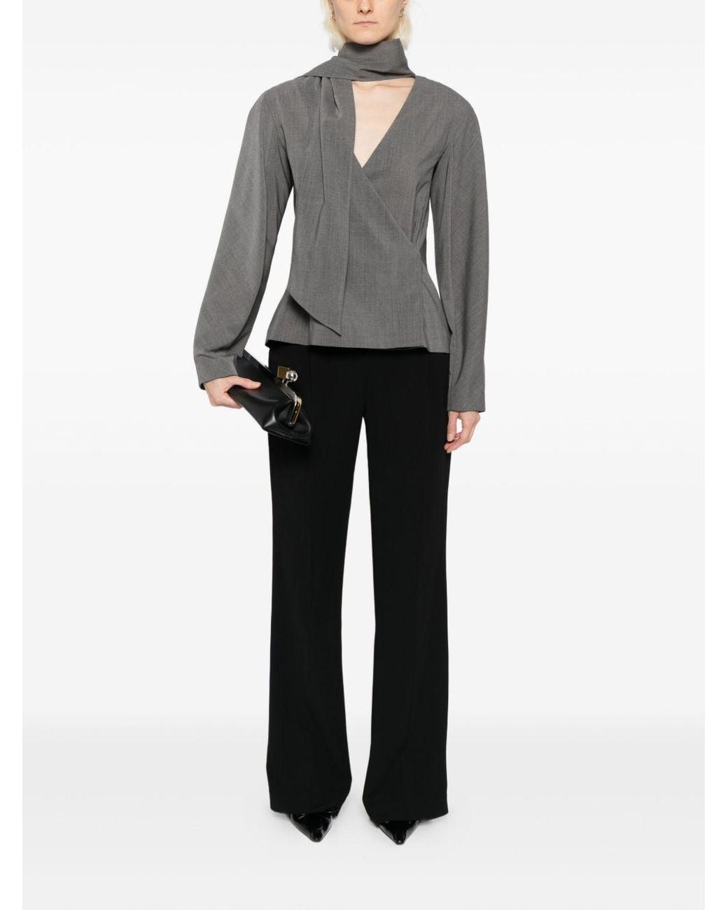 Jacquemus Gray The Chale Long Sleeved Blouse