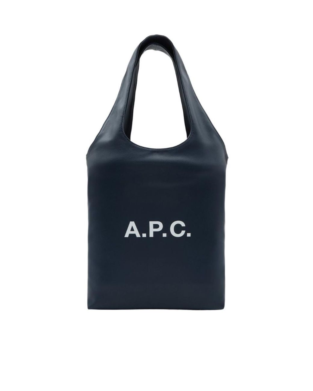 A.P.C. Blue Ninon Logo Small Tote Bag