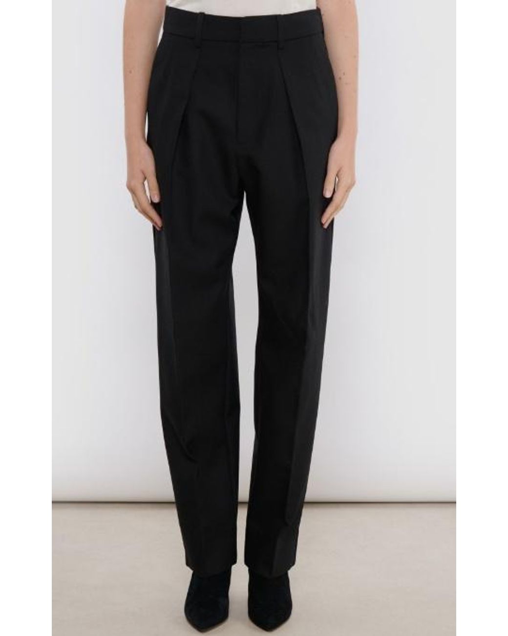 Soeur Black Ferrel Pleated Tailored Pants
