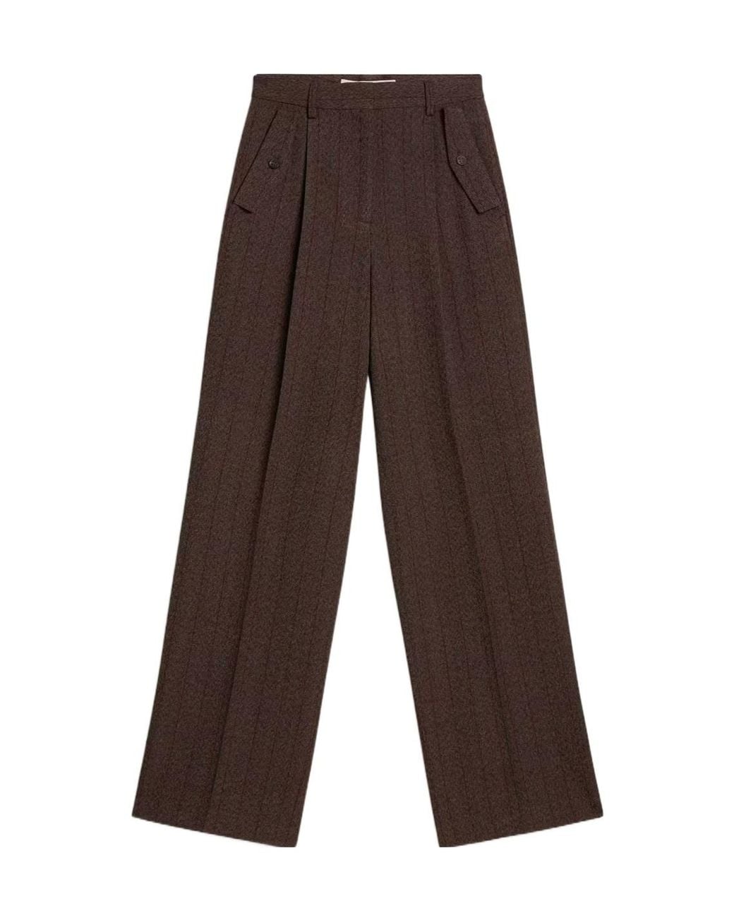 Golden Goose Deluxe Brand Brown Wide-Leg Striped Pants
