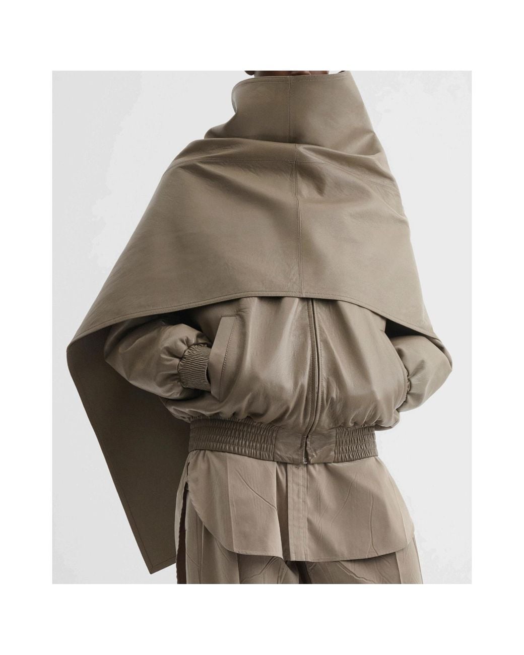Phoebe Philo Brown Zipper Leather Jacket