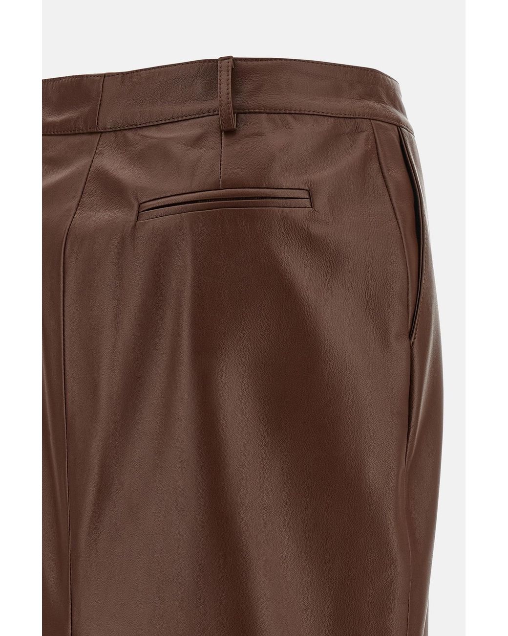 GIUSEPPE DI MORABITO Brown Zip-Front Midi Skirt
