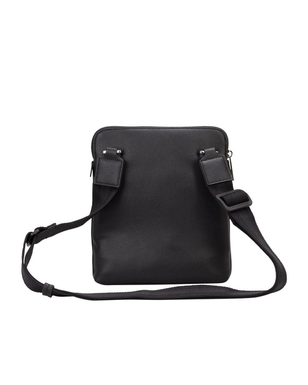 Boss Black Grainedleather Vertical Crossbody Bag for men