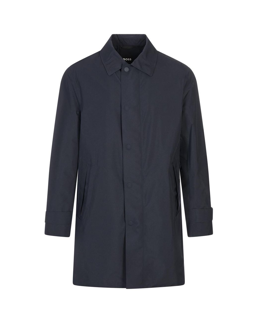 Boss Blue Boss Water-Repellent Button-Up Coat for men