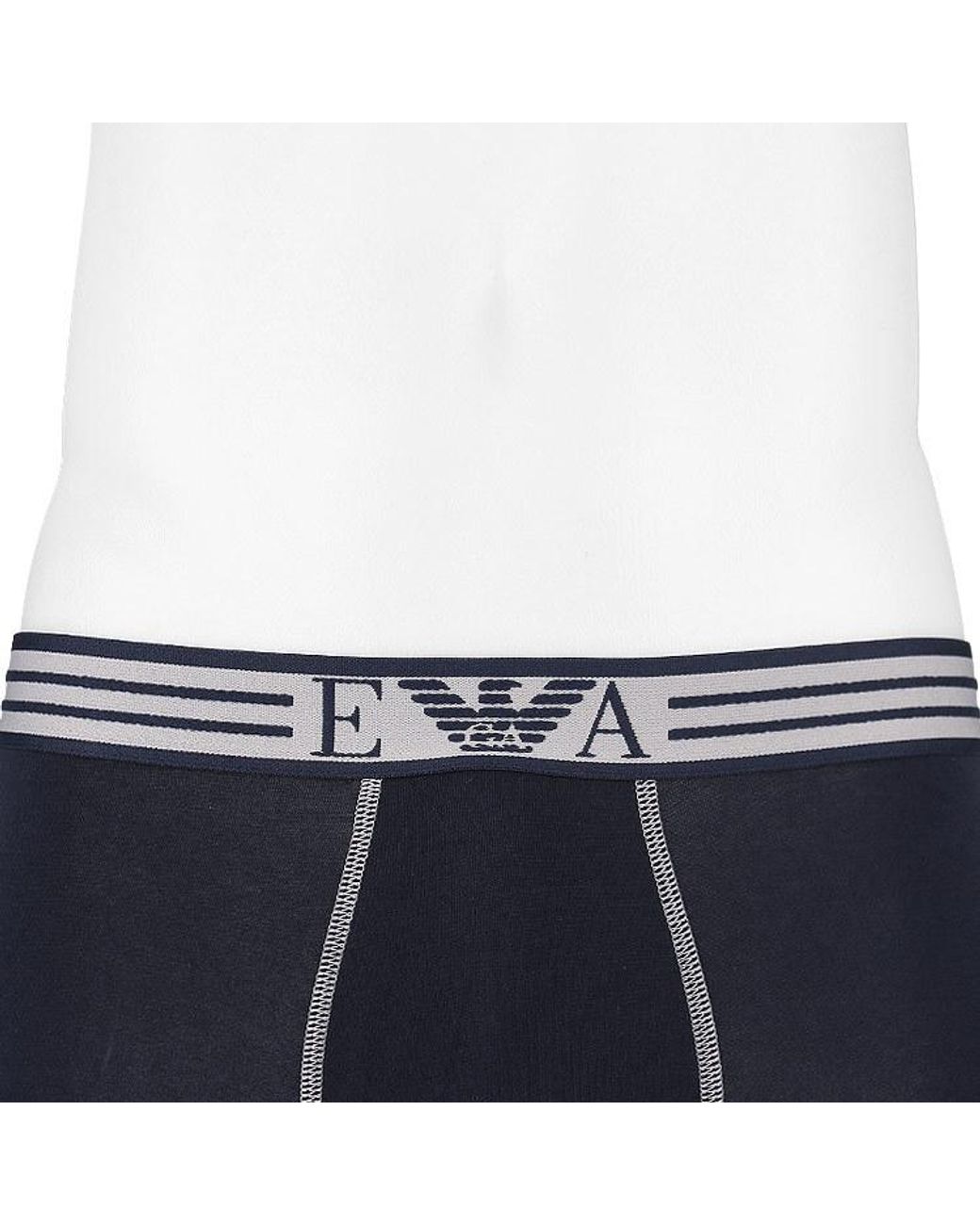 Emporio Armani Blue Elastic Waist Boxer Briefs for men