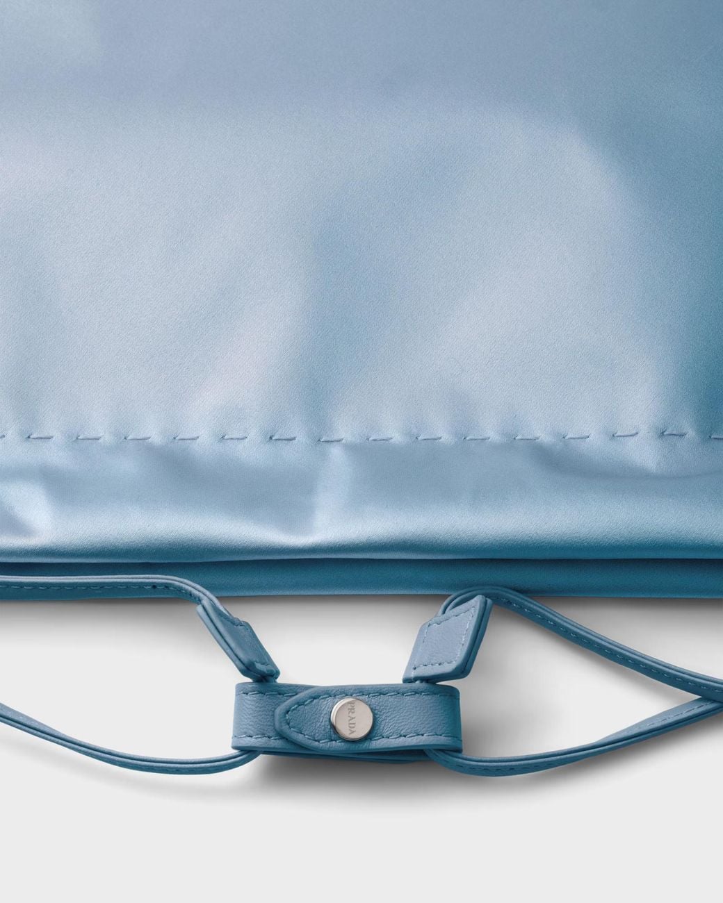 Prada Blue Drawstring Clutch