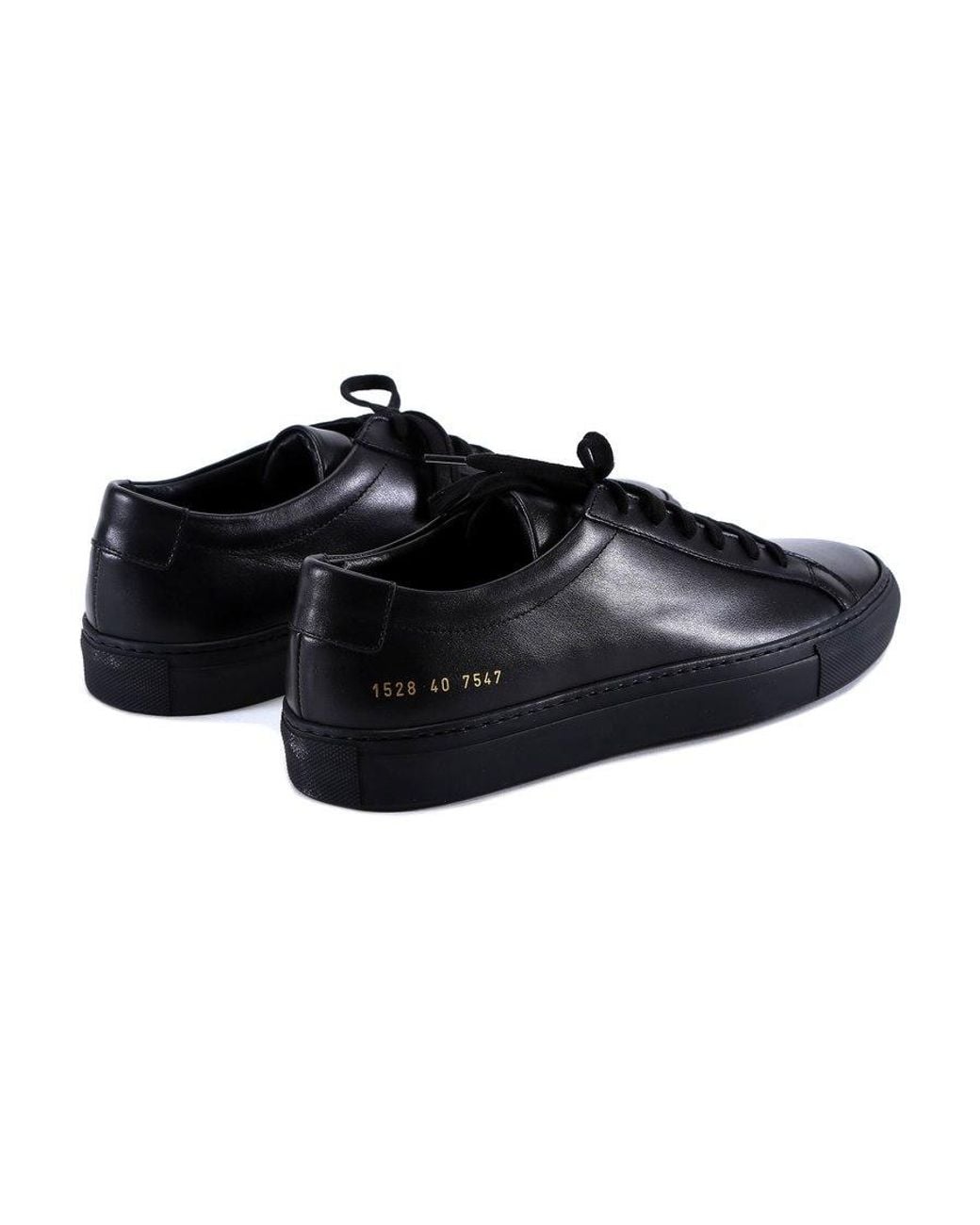 Common Projects Black Achilles Leather Low-Top Sneakers for men