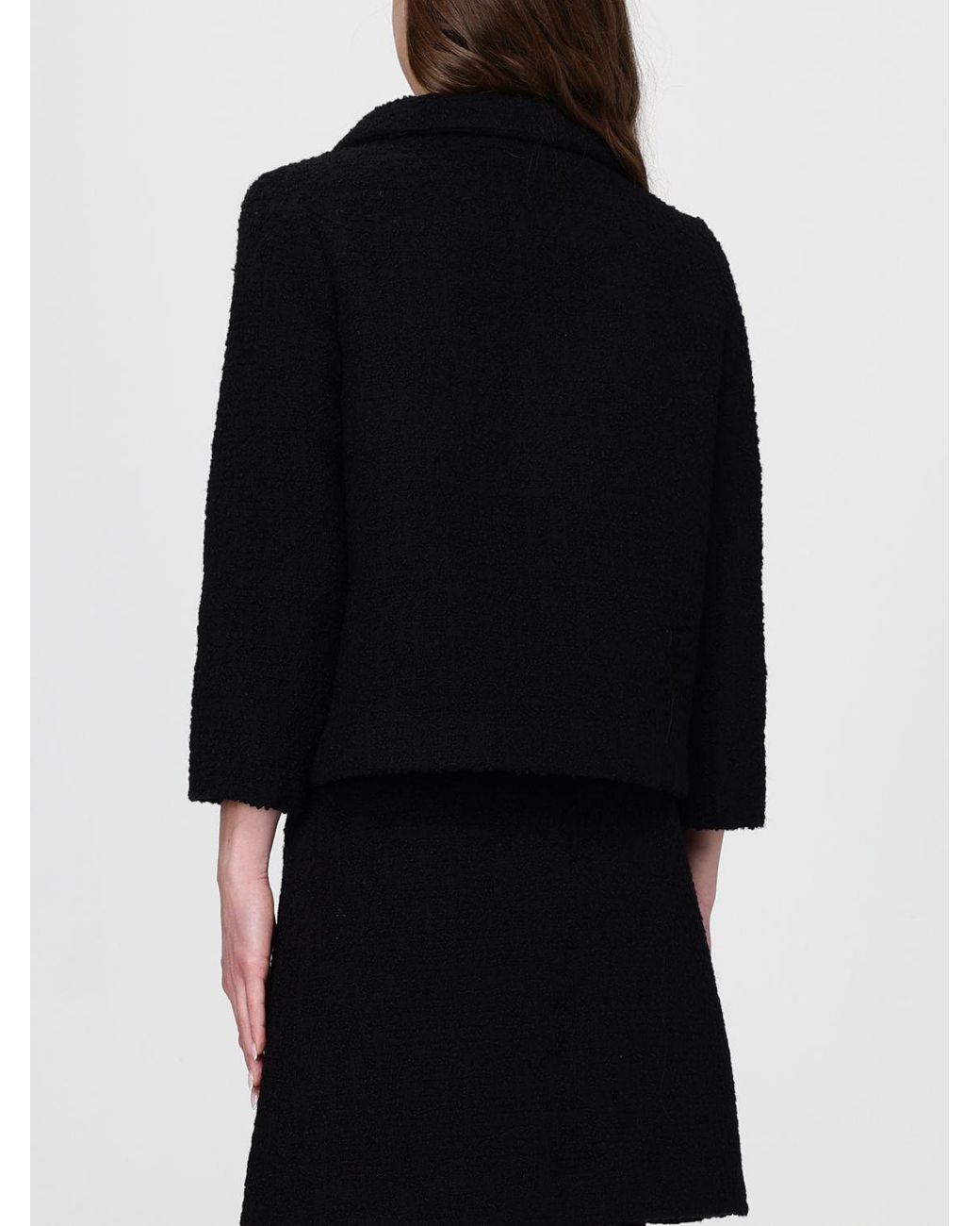 Valentino Black Curly Wool Jacket