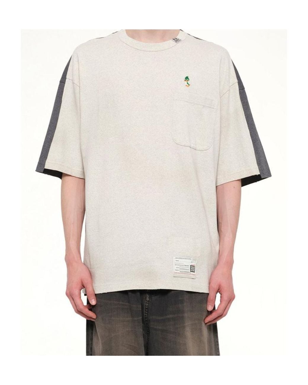 Maison Mihara Yasuhiro White Color-Block Short-Sleeve T-Shirt for men