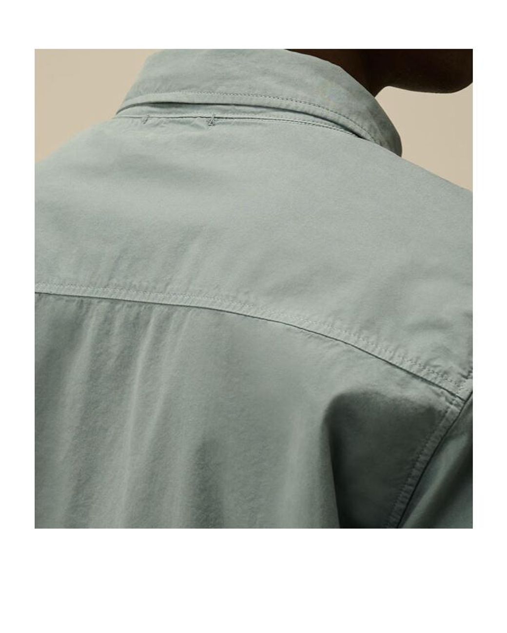 C P Company Green Organic Gabardine Full Zip Overshirt for men