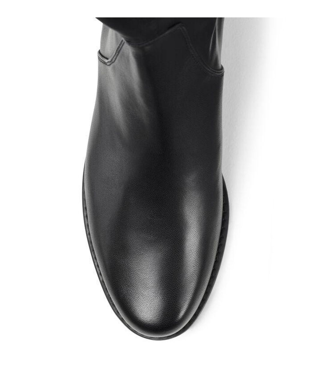 Stuart Weitzman Black Panelled Almond Toe Boots