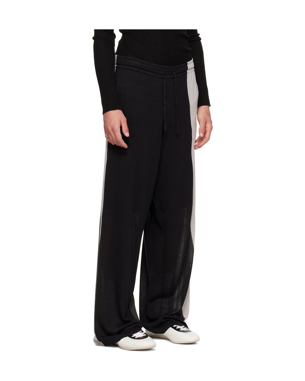 Kiko Kostadinov Black Color-Block Athletic Pants for men