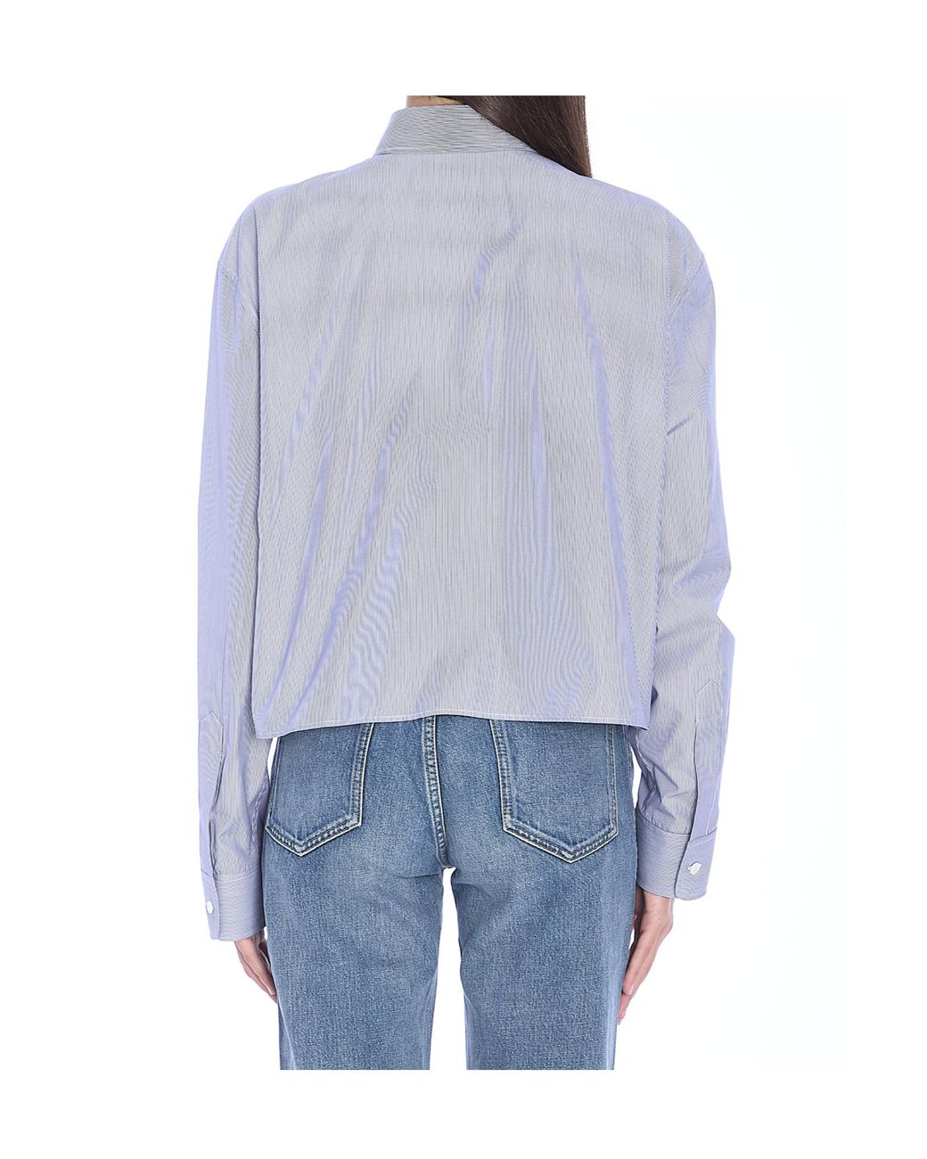 Céline Blue Cropped Shirt
