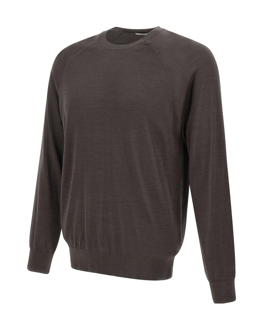 Kangra Cashmere Gray Kangra Silk-Cashmere Crew Neck Knitwear for men