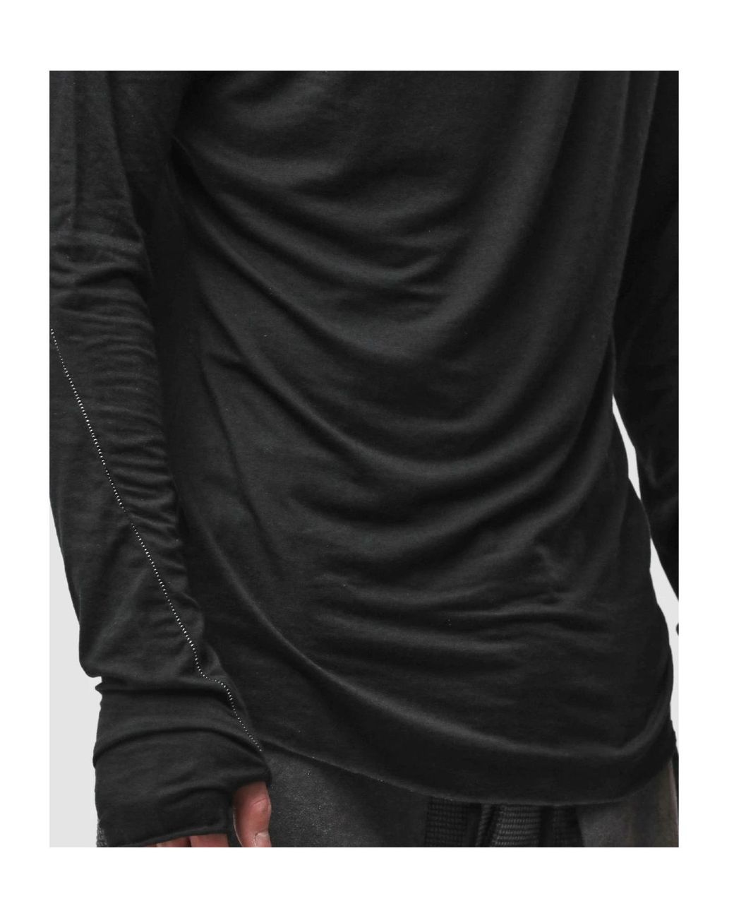 Thom Krom Black Long Sleeved Turtleneck T-Shirt for men