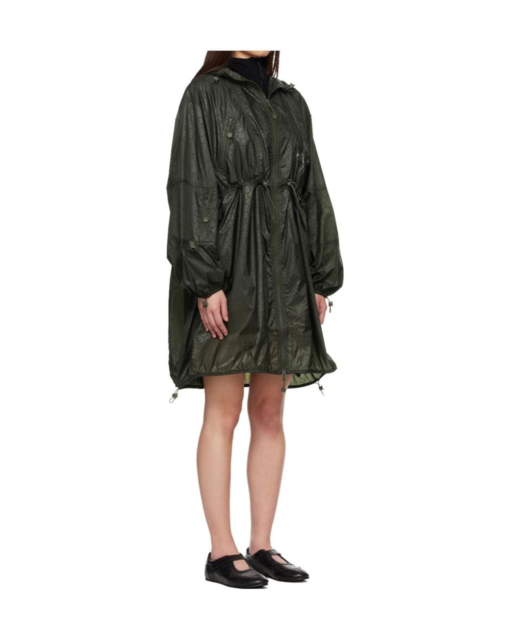 CECILIE BAHNSEN Black Zipper Trench Coat