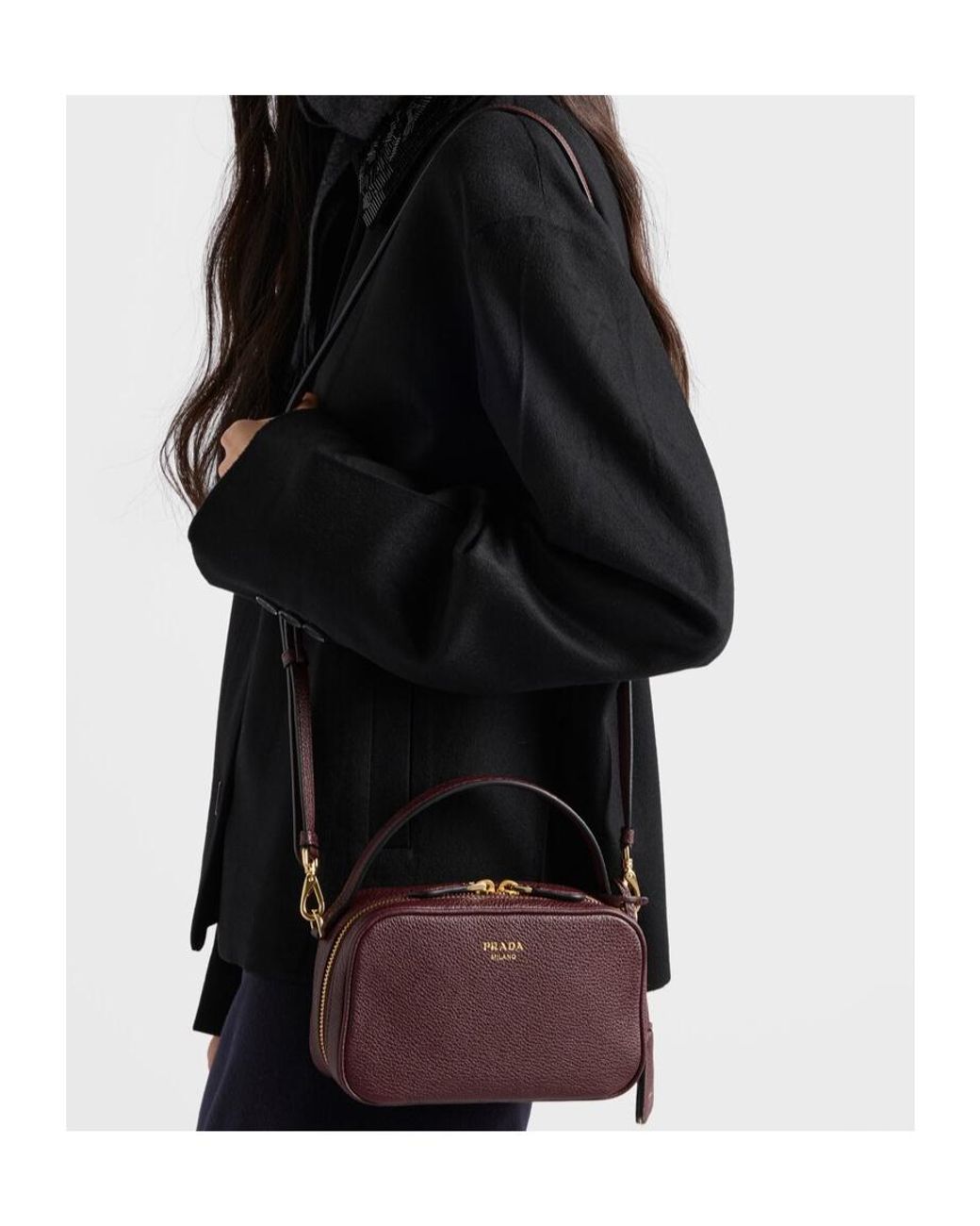 Prada Purple Odette Leather Mini-Bag