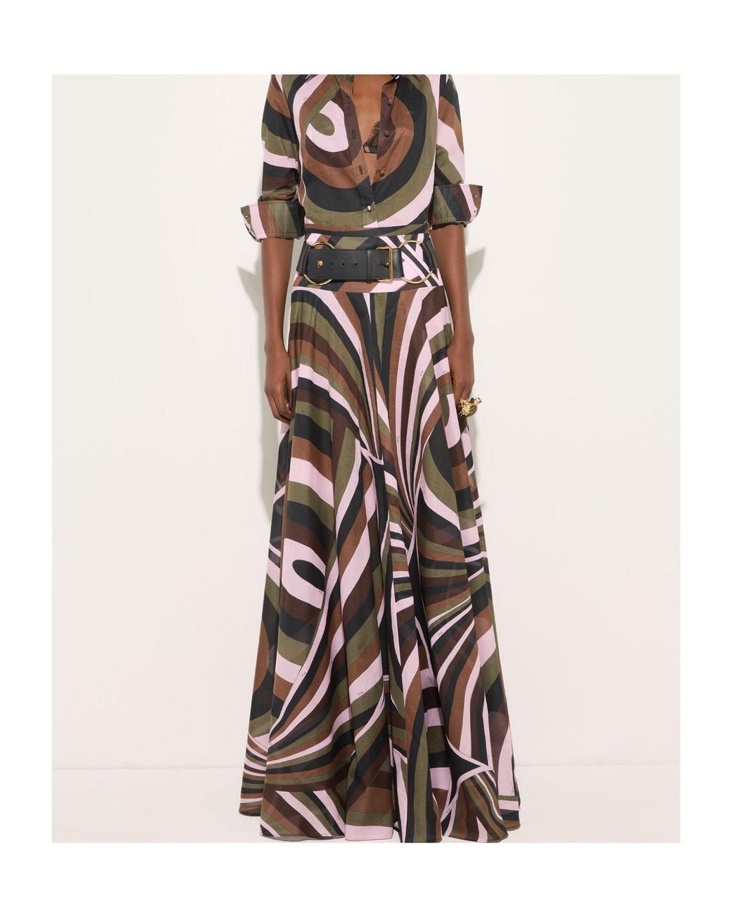 Emilio Pucci White Pucci Iride Print Muslin Skirt