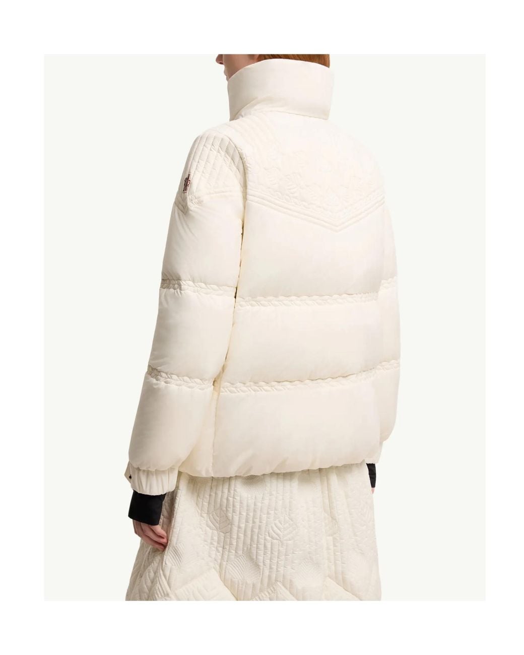 Moncler Natural Anglins Long-Sleeve Down Jacket
