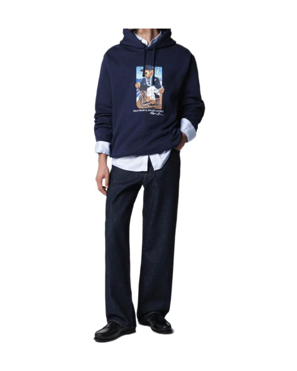 Polo Ralph Lauren Blue Polo Bear Graphic Hoodie for men