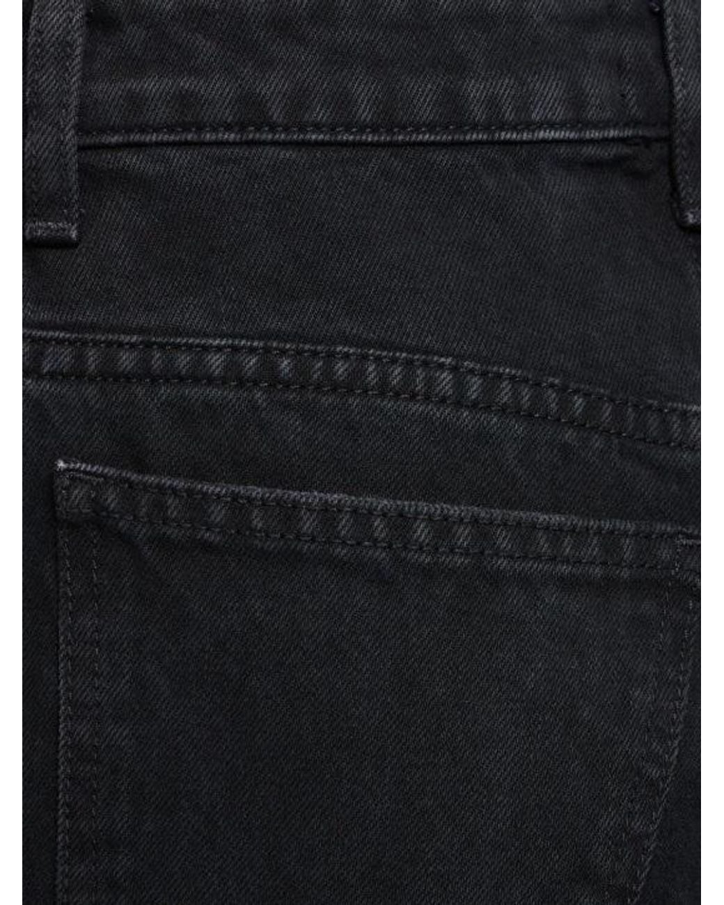 Khaite Black High-Waist Flare Jeans
