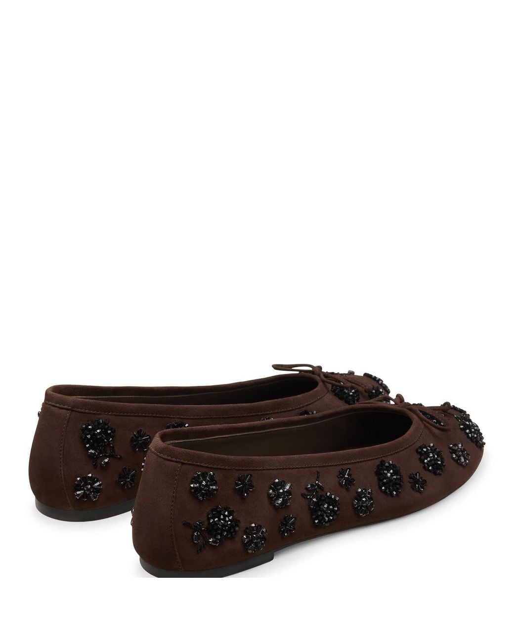 Stuart Weitzman Brown Prima Bow Ballet