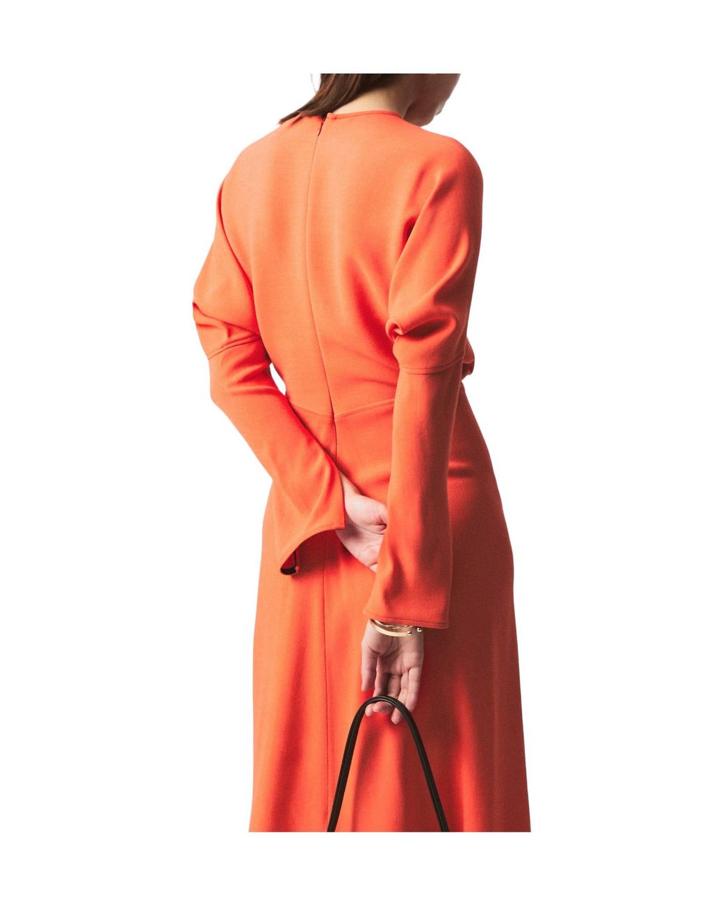 Victoria Beckham Red Dolman Midi Dress