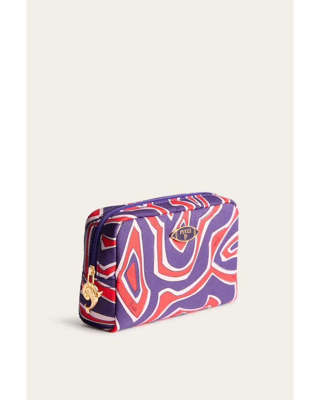 Emilio Pucci Red Labirinto-Print Beauty Case