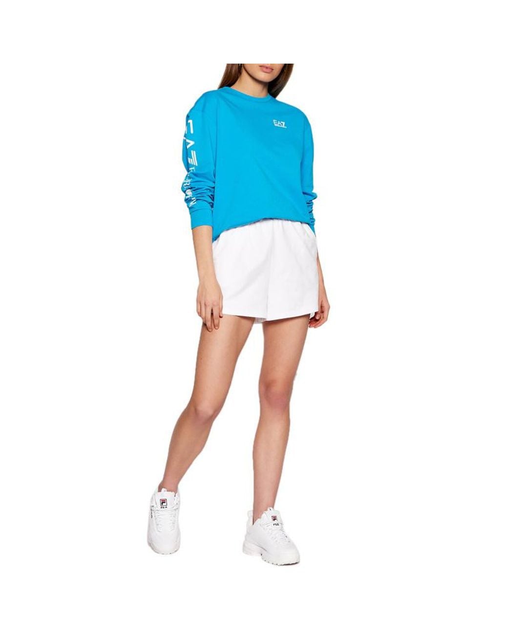 Emporio Armani Blue Logo Details Sweater