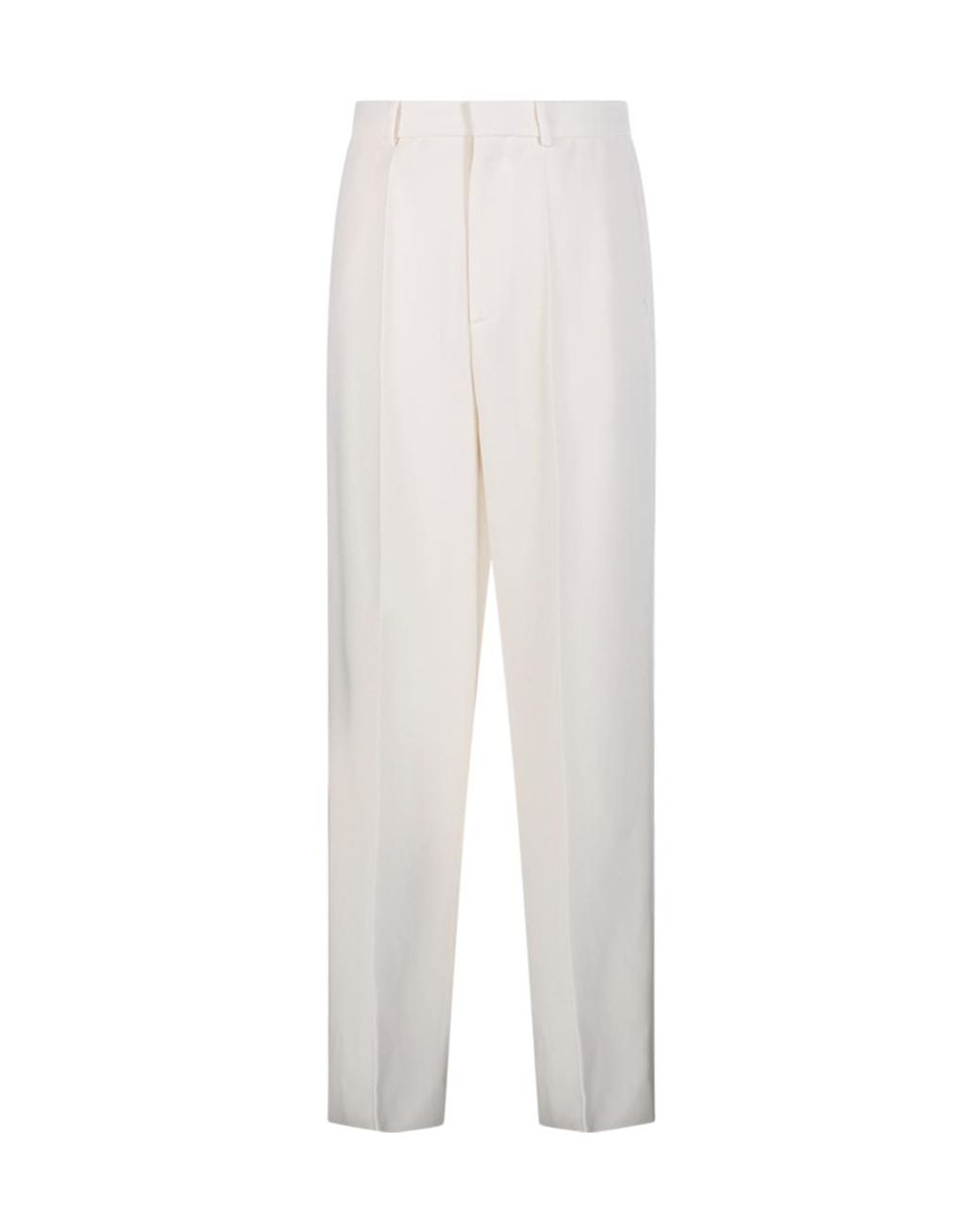 Balenciaga White Crease Detailed Trousers