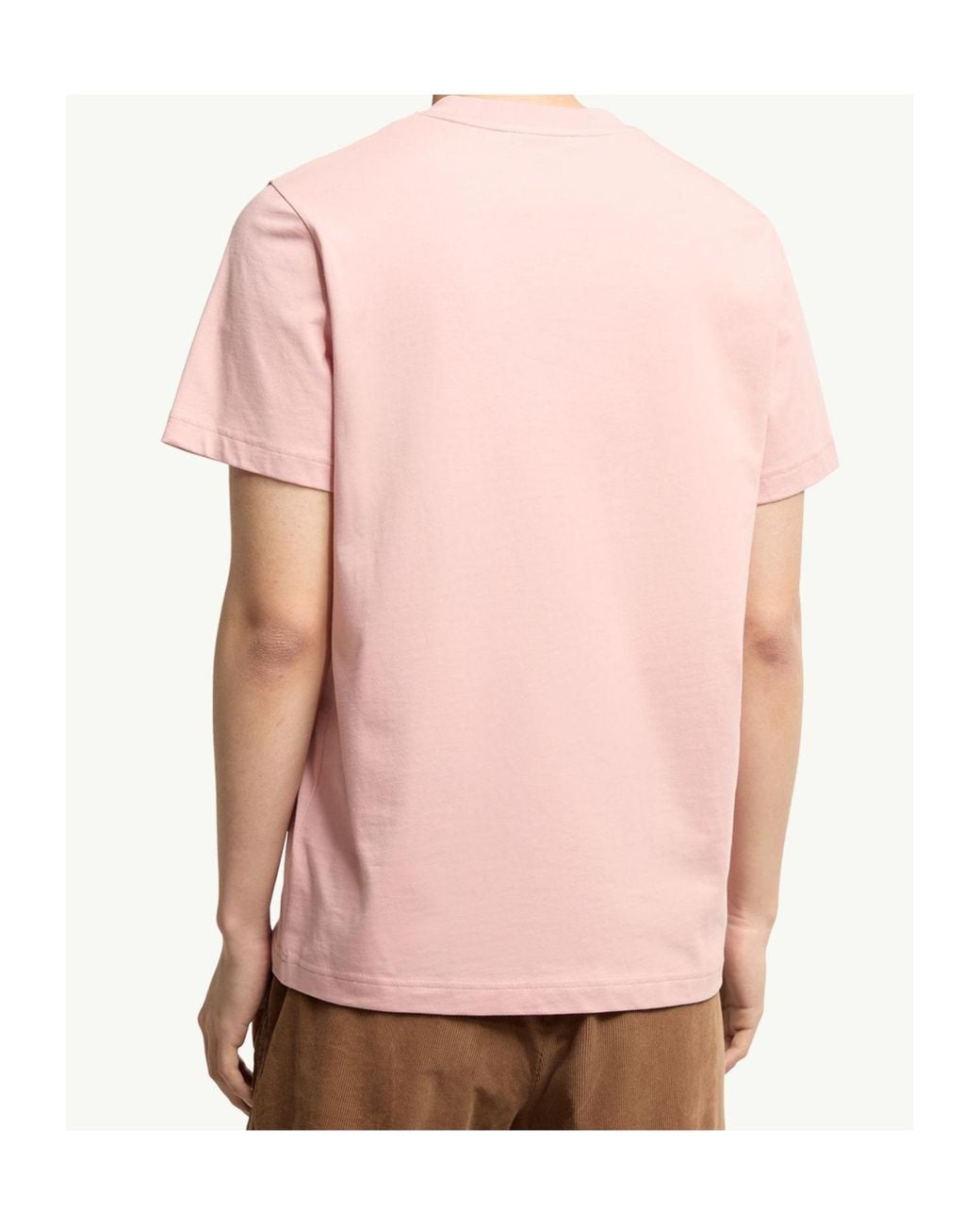 Moncler Pink Padded Gilet Print T-Shirt for men