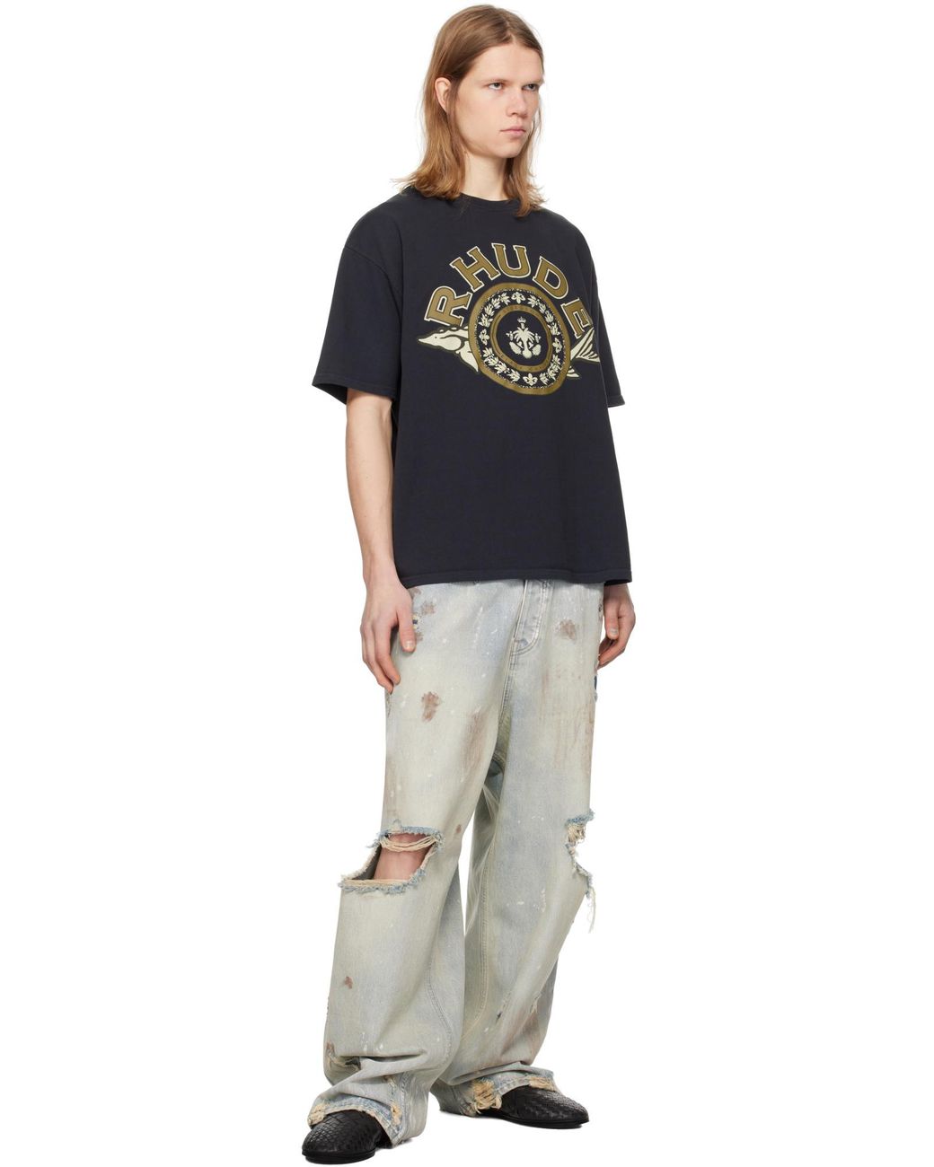 Rhude Black Caviar Tee for men