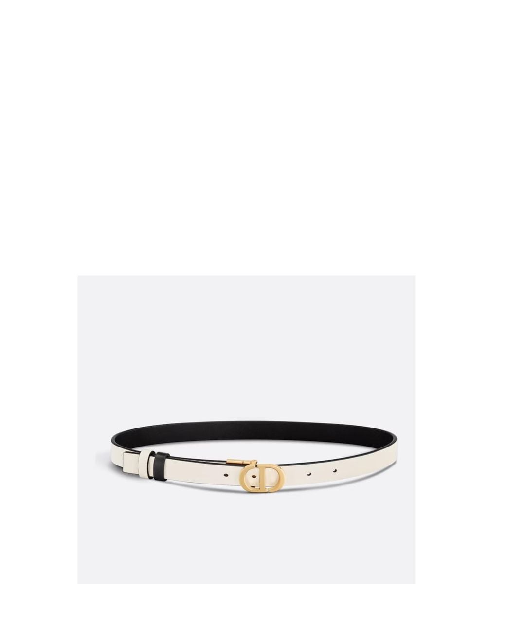 Dior White 30Montaigne Reversible Belt