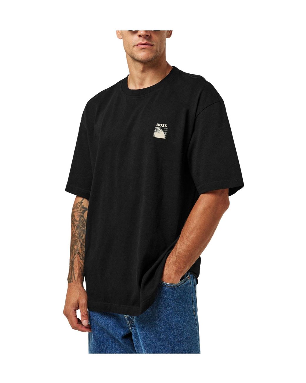 Boss Black Printed T-Shirt for men