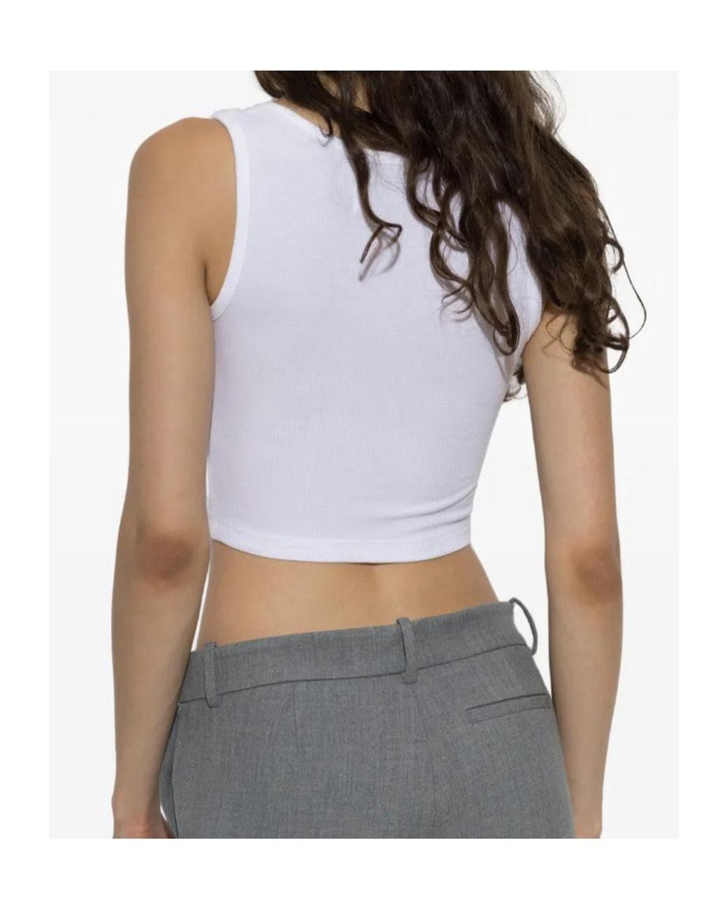 Vivienne Westwood Blue Cropped Logo Tank Top