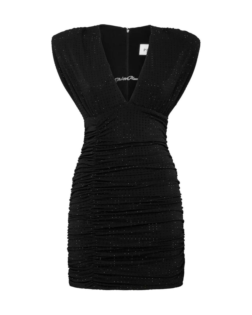 Philipp Plein Black Jersey Mini Dress