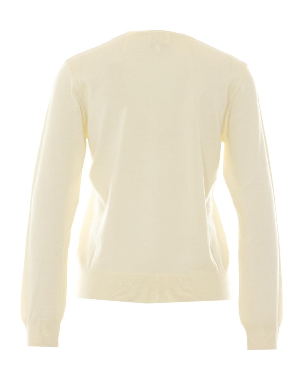 A.P.C. White Philomena Embroidered-Logo Sweater